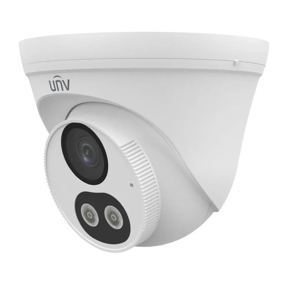 Câmara de Segurança IP Uniview Easy Turret 8MP 2.8mm PoE IP67 ColorHunter Branca - IPC3618LB-ADF28K-DL