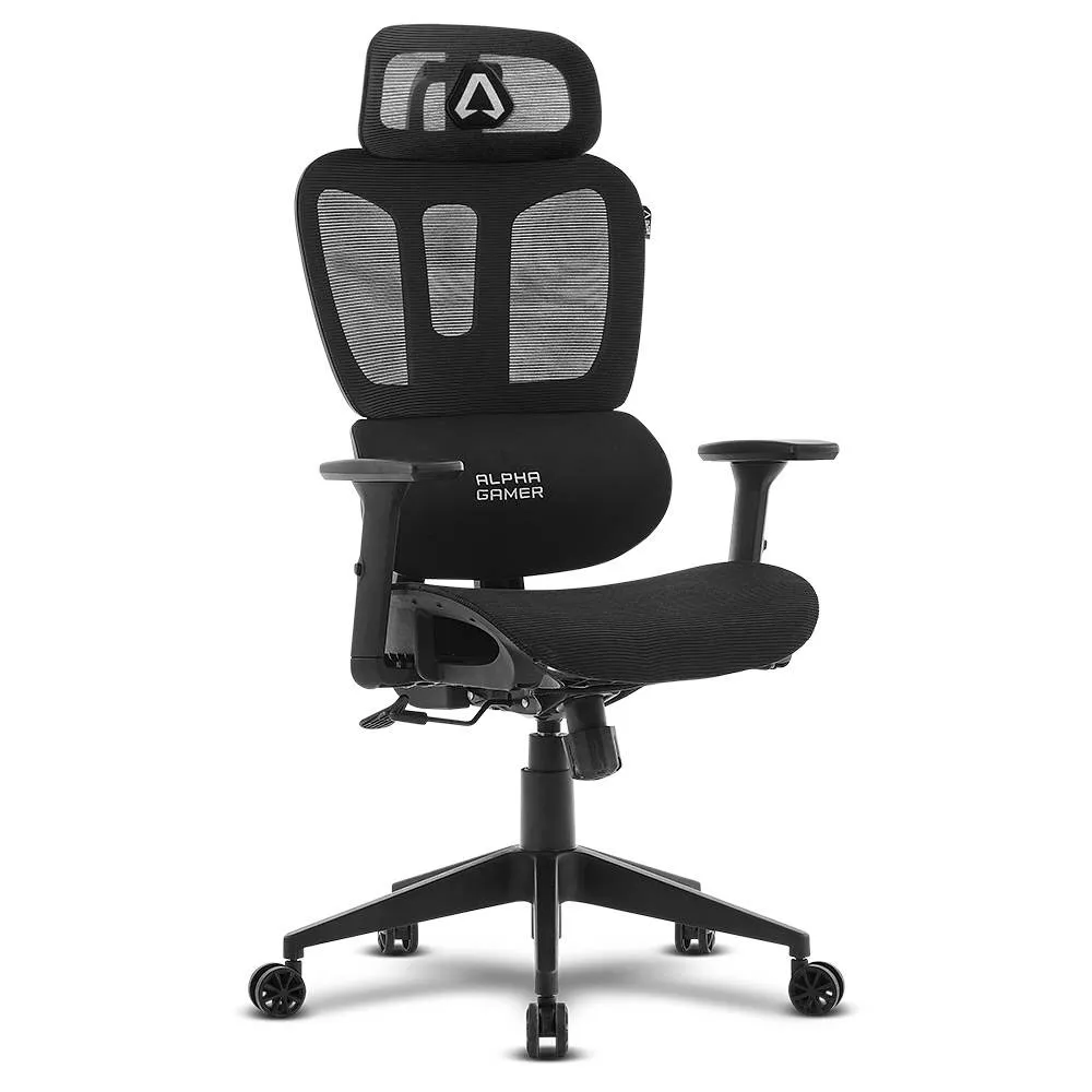 Cadeira de Escritório Ergonómica Alpha Gamer Luna V2 Preta