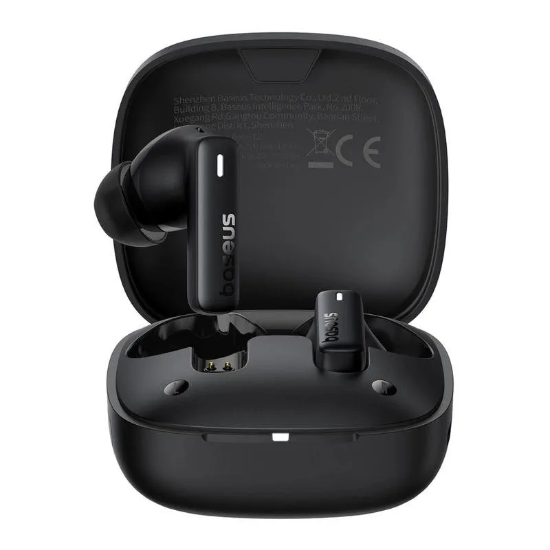 Auriculares Baseus Bowie E19 sem fios Bluetooth 5.3 Waterproof IPX5 para chamadas e música preto