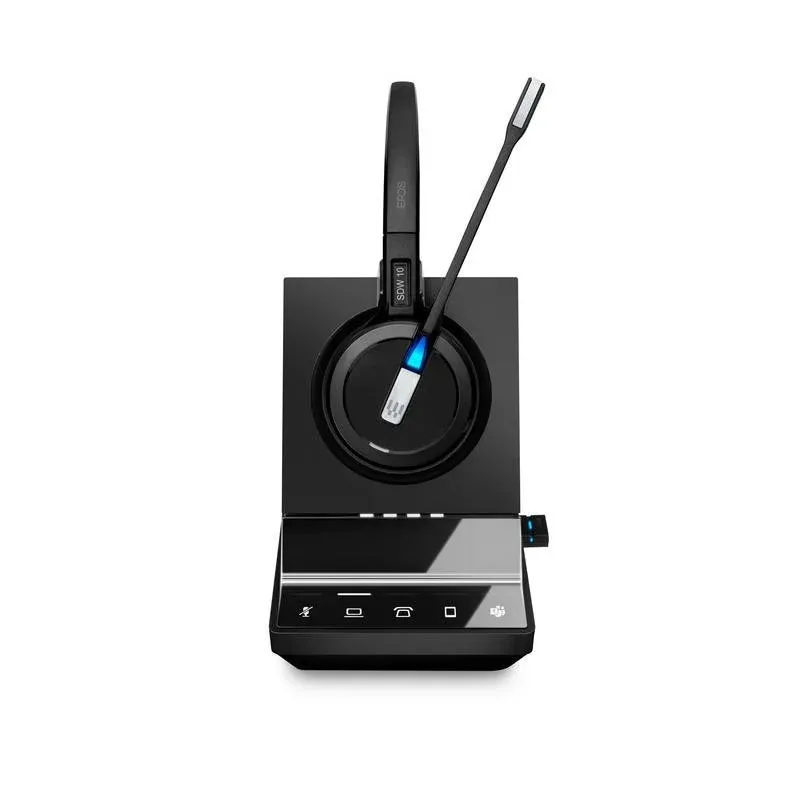 Auriculares EPOS IMPACT SDW 5016T sem fios DECT com cancelamento de ruído, microfone e controlo on-ear, preto