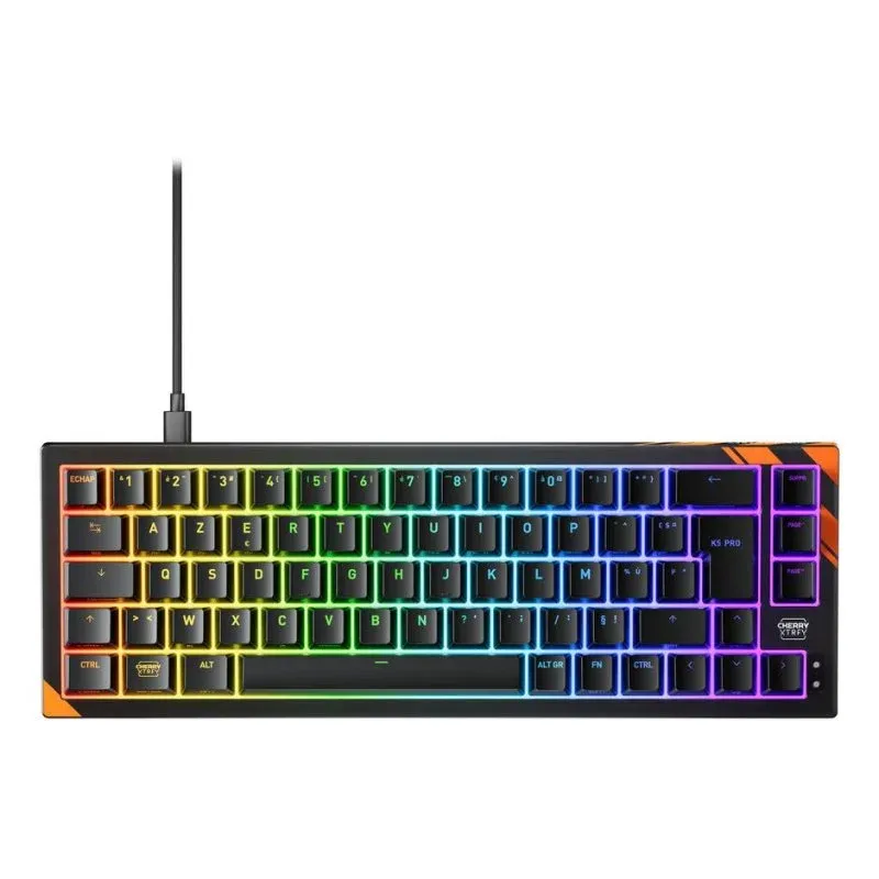 Teclado CHERRY K5 PRO TMR COMPACT magnético compacto switches magnéticos RGB AZERTY