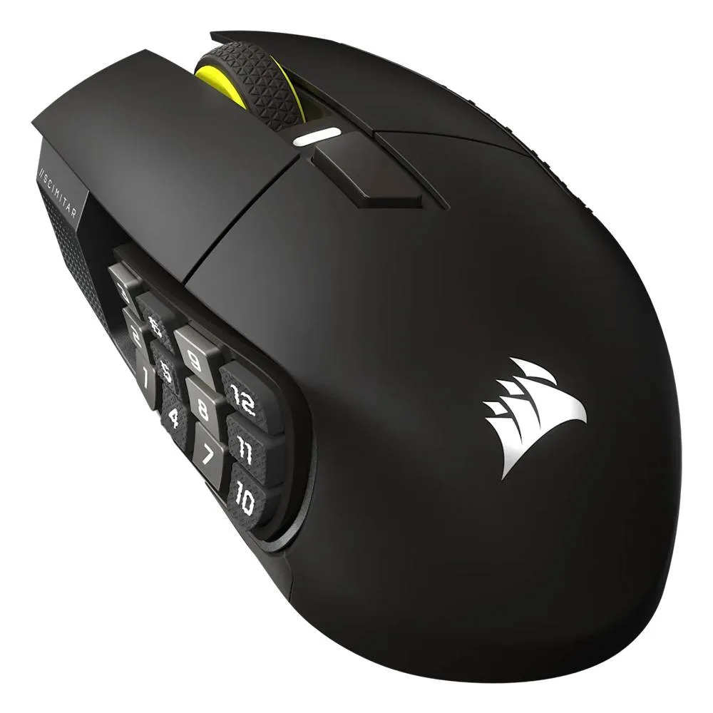 Rato Óptico Corsair Scimitar Elite Gaming Wireless SE MMO 33000DPI Gun Metal