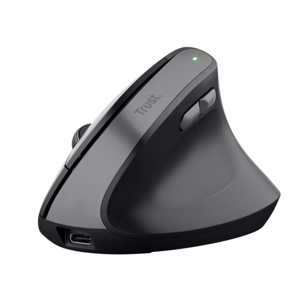 Rato Wireless Trust TM-270 Ergonómico Preto