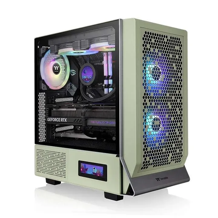 Caixa Thermaltake Ceres 300 TG ARGB Mid Tower Verde
