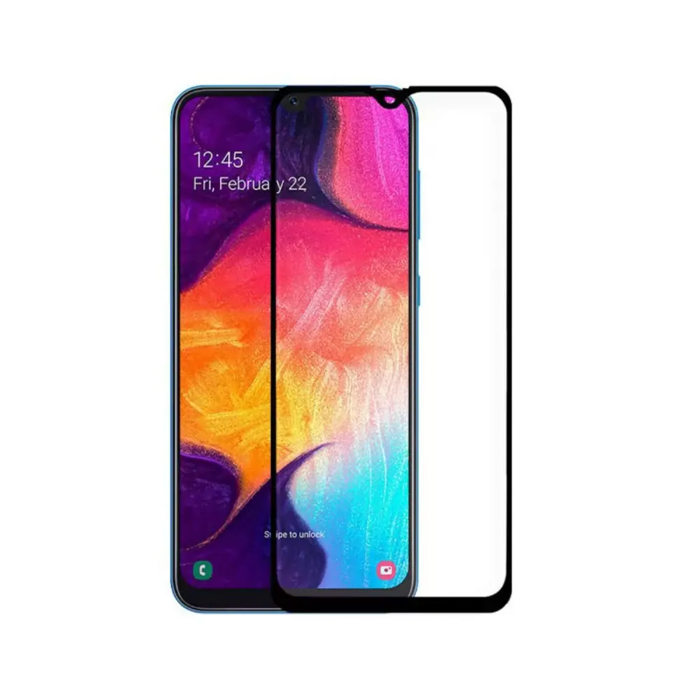 Película de Vidro Temperado Samsung Galaxy A50 A505/A30s A307 Fullscreen Preta