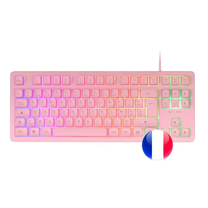 Mars Gaming MK023 TKL H-Mech Teclado Gaming FRGB Rosa (FR)