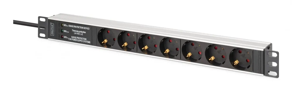 Barra de alimentação PDU Rack 19" com proteção contra DN-95441