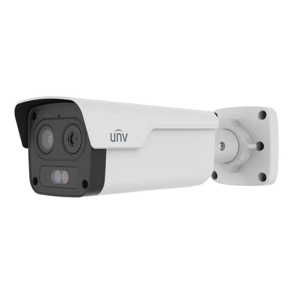 Câmara de Segurança Térmica IP Uniview Bullet 256x192 VOx 7mm + 4MP 6mm IP67 Branca - TIC2A32SA-F7-4F6AC-I1