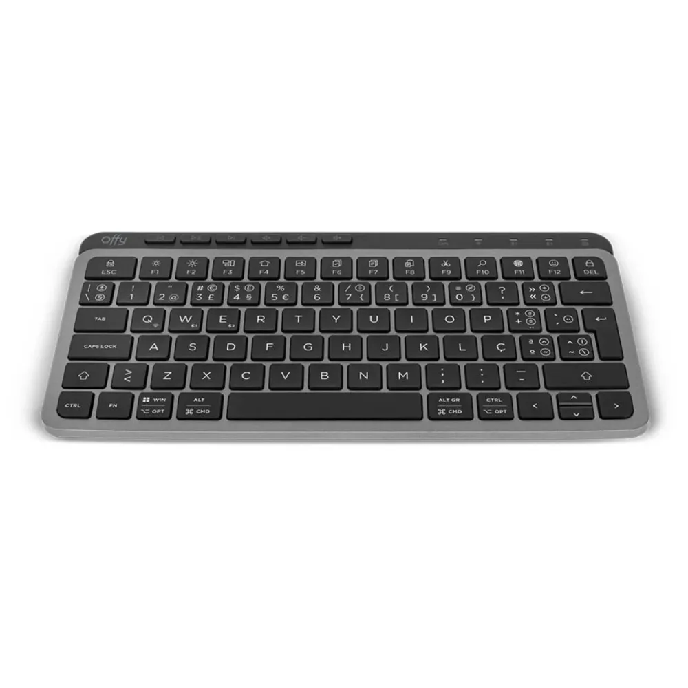 Teclado Offy Flexi Mini Wireless / Bluetooth Cinzento