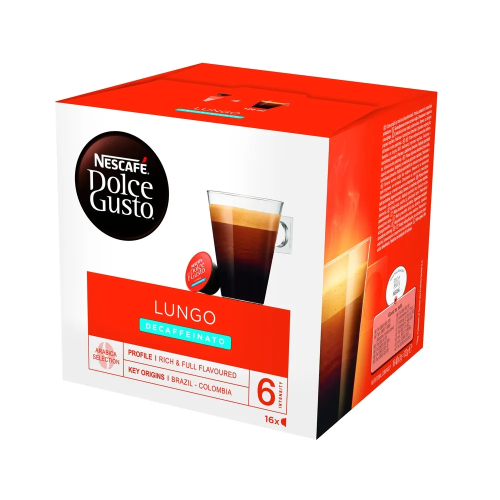 Cápsulas Dolce G. 12380832 Lungo Decafeinato 16 Cap