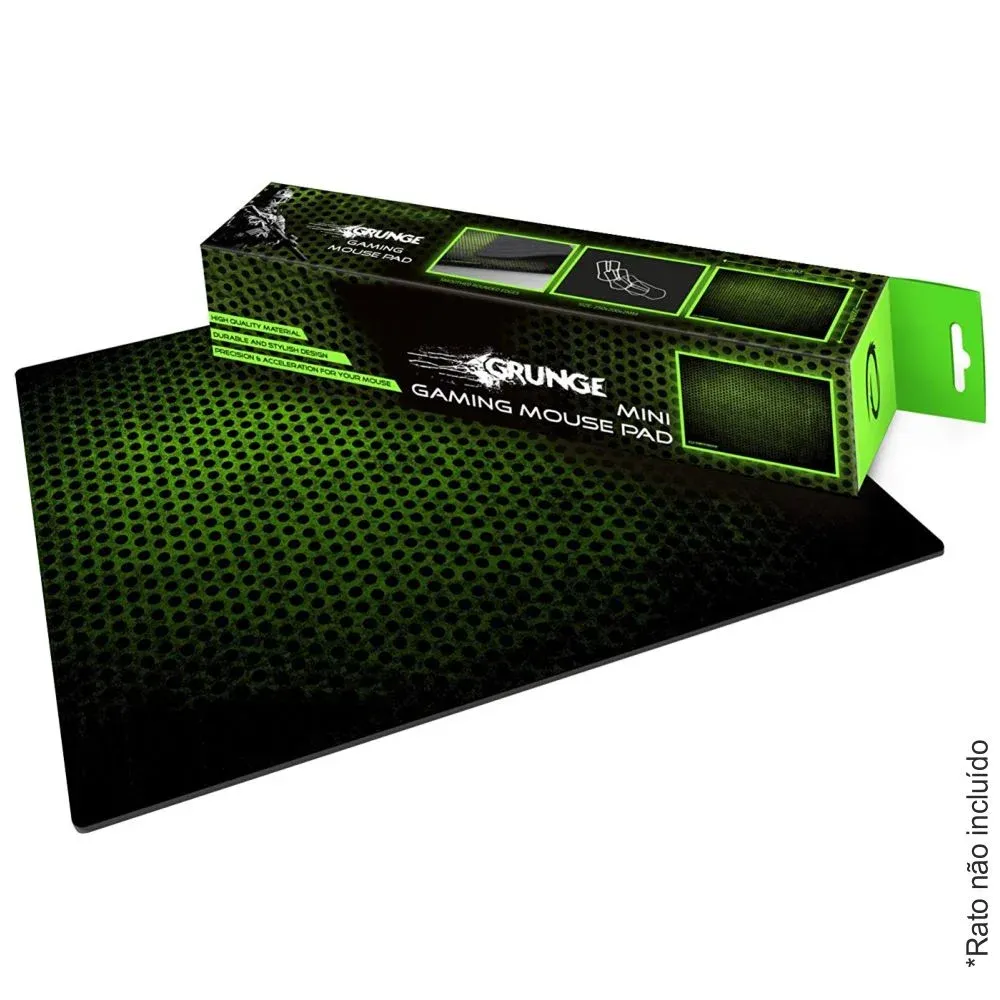 Tapete P/ Rato Gaming M 30x24 Verde E Preto