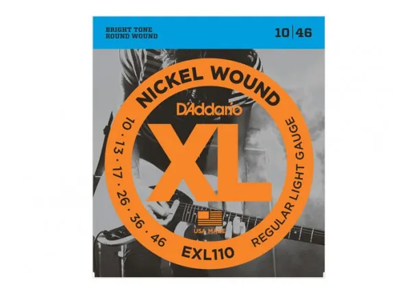 D´Addario Jogo de Cordas Aço 010 Guitarra Eléctrica EXL110 10-46