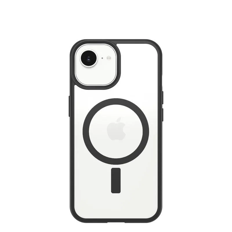 Funda para móvil OtterBox React Cover TPU e policarbonato preto transparente MagSafe para iPhone 17e/16e/15/14/13