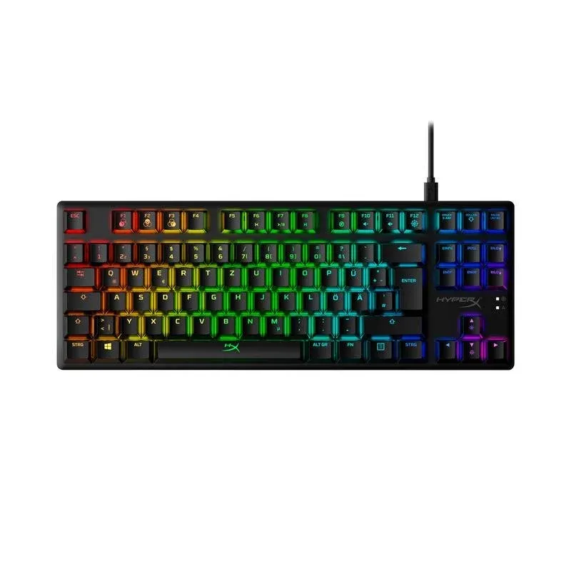 Teclado HyperX Alloy Origins Core TKL compacto switches HX Red USB-C removível