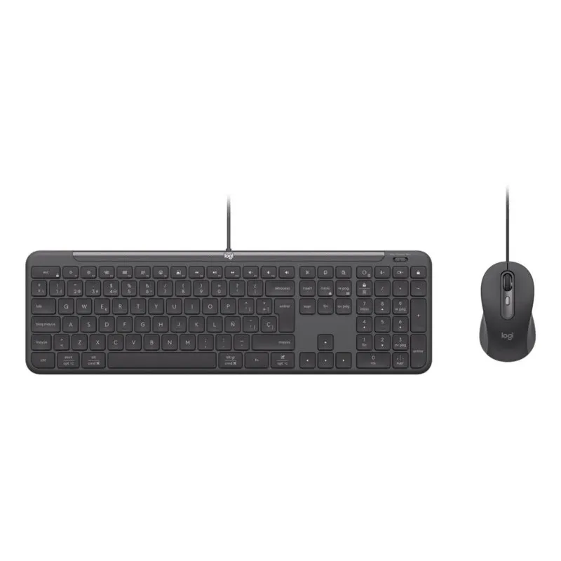 Teclado Logitech Signature Slim MK620 com fio AZERTY francês com rato ótico