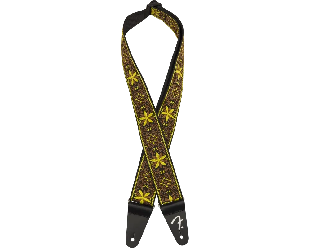 Fender Pasadena Woven strap, Yellow Wallflower