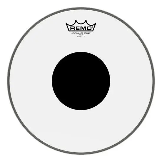 Remo 12" Controlled Sound Clear Black Dot