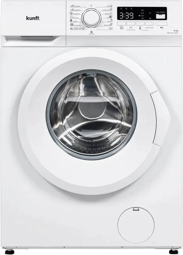 Máquina de Lavar Roupa KUNFT KWM8809 (8 kg - 1400 rpm - Branco)