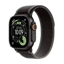 Smartwatch Apple Watch Ultra 3 Celular 49mm Titânio Preto c/ Bracelete Loop Trail Preto Carvão S/M