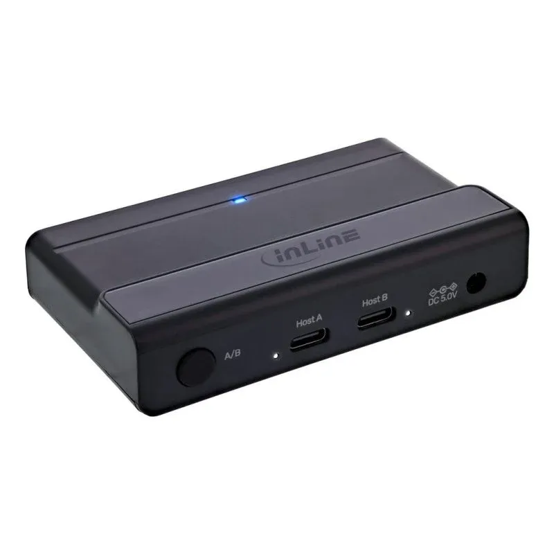 Switch InLine 6 portas 5 Gb/s USB 3.2 Gen 1 modelo 60604I LED alimentação DC