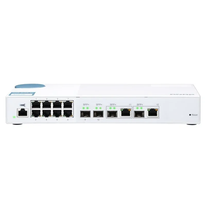 Qnap QSW-M408-2C Switch Administrado 8 Portas Gigabit 2 Combinados 10GbE SFP /RJ45 2x 10GbE SFP