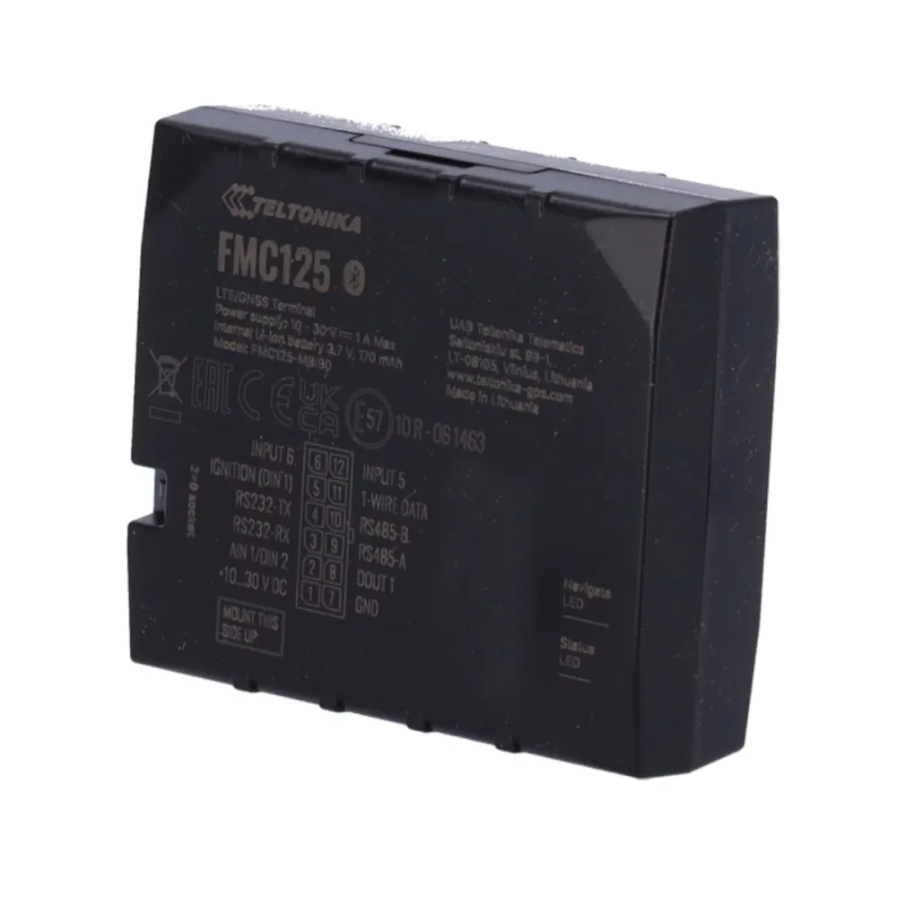 Rastreador Teltonika FMC125 4G LTE CAT1 Bluetooth IP67 Preto