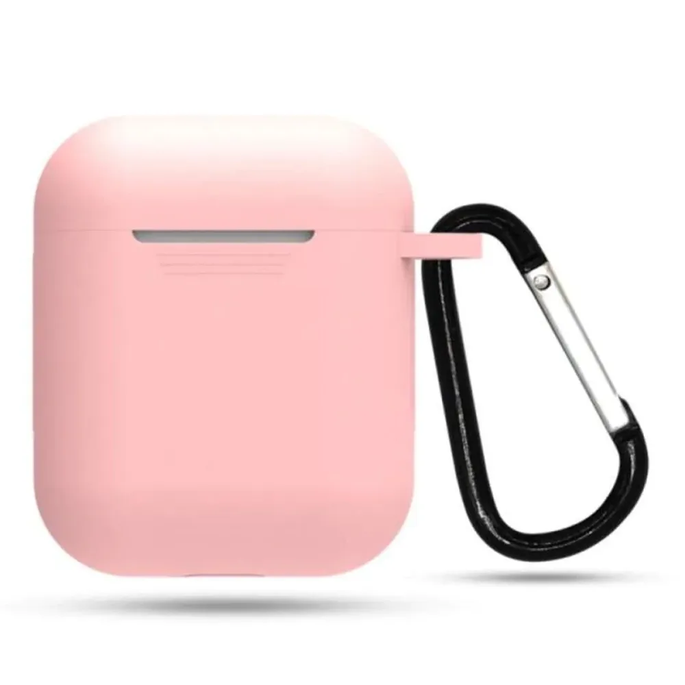 Bolsa em Silicone AirPods Rosa Claro