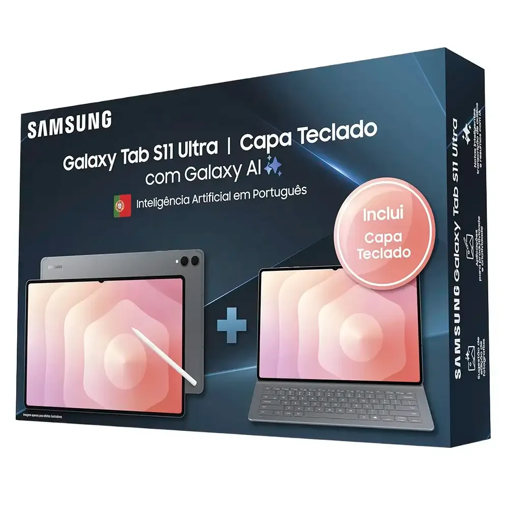 Bundle Tablet Samsung Galaxy Tab S11 Ultra 14.6 12GB/256GB Wi-Fi Cinzento + Capa-teclado KeyBoard Cover Preta