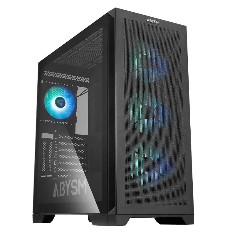 Caixa de Computador Abysm Gaming Danube Mura BX300 ARGB E-ATX Vidro Temperado USB 3.2 Preta