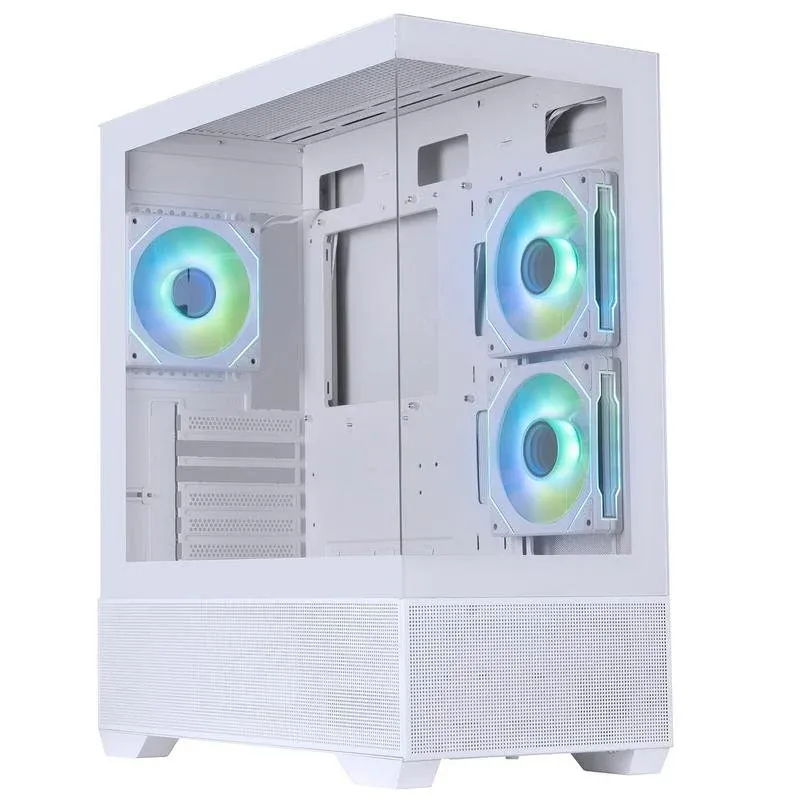Caixa de Computador Caixa torre BitFenix Ceto Basic BFC-CET-200-WWGSW-3A Vidro Temperado ARGB Branca