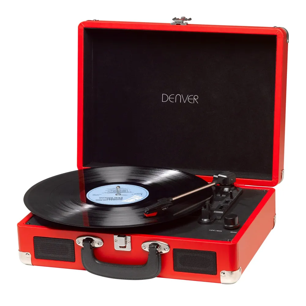 Gira-Discos 3/45/78Rpm Vintage 2X 1W (Vermelho) - Denver