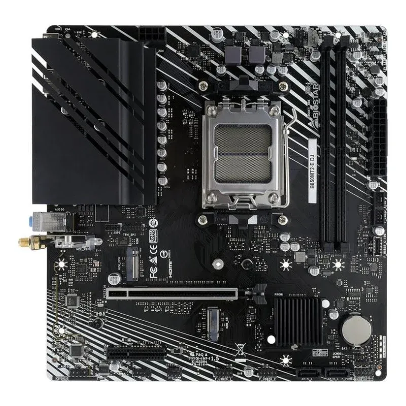 Motherboard Biostar B850MT2-E DJ B850 AM5 DDR5 Micro ATX WiFi 7 2.5GbE RGB