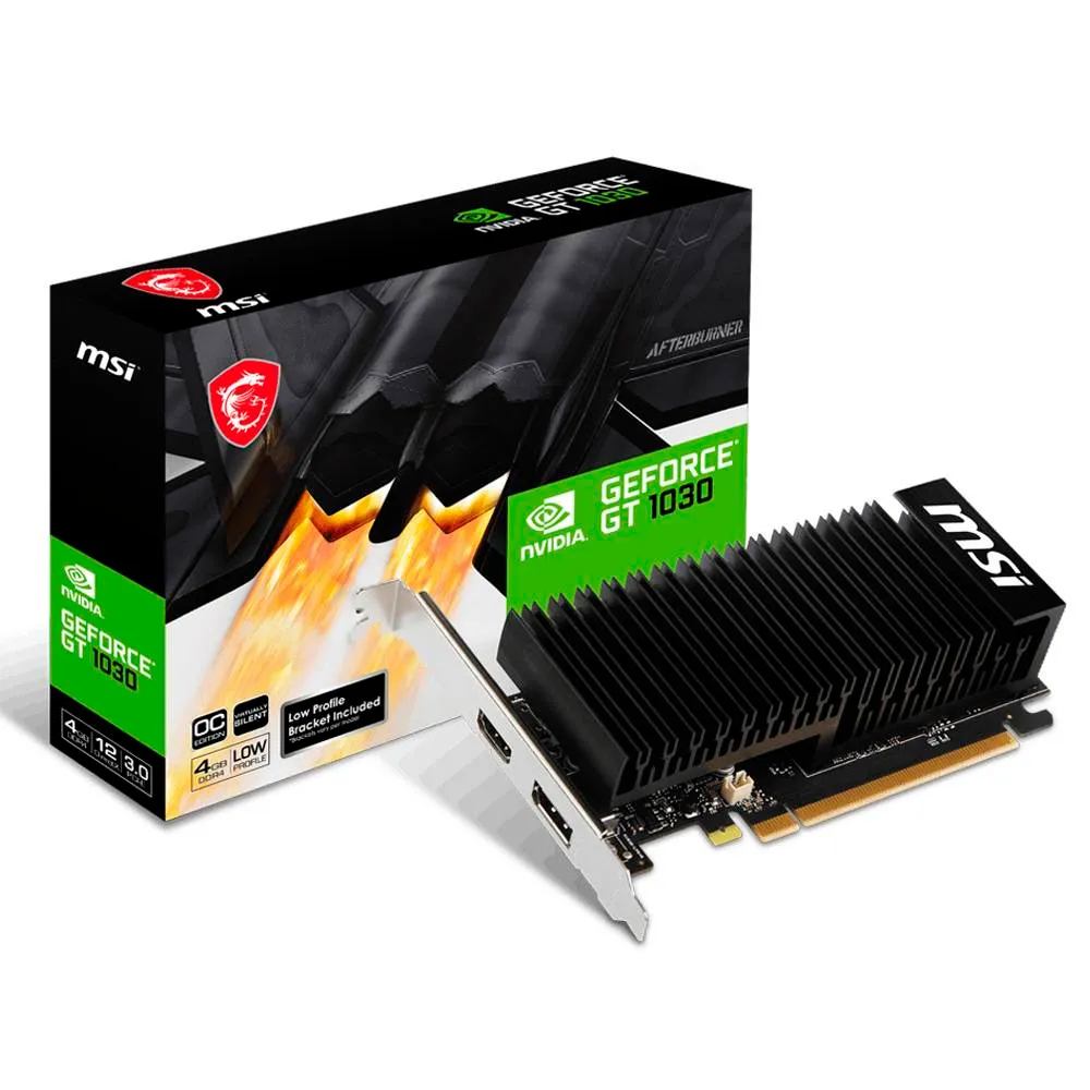 Placa Gráfica MSI GeForce GT1030 4GHD4 LP OC 4GB GDDR4