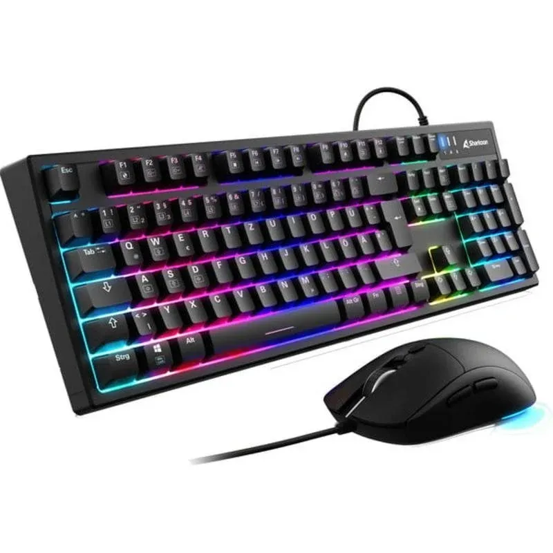 Set Teclado e Rato Gaming Sharkoon SKILLER SGB15 RGB Preto