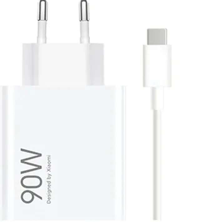 Carregador Rápido Xiaomi 90W HyperCharge Combo USB Tipo-A + Cable USB-C 1m