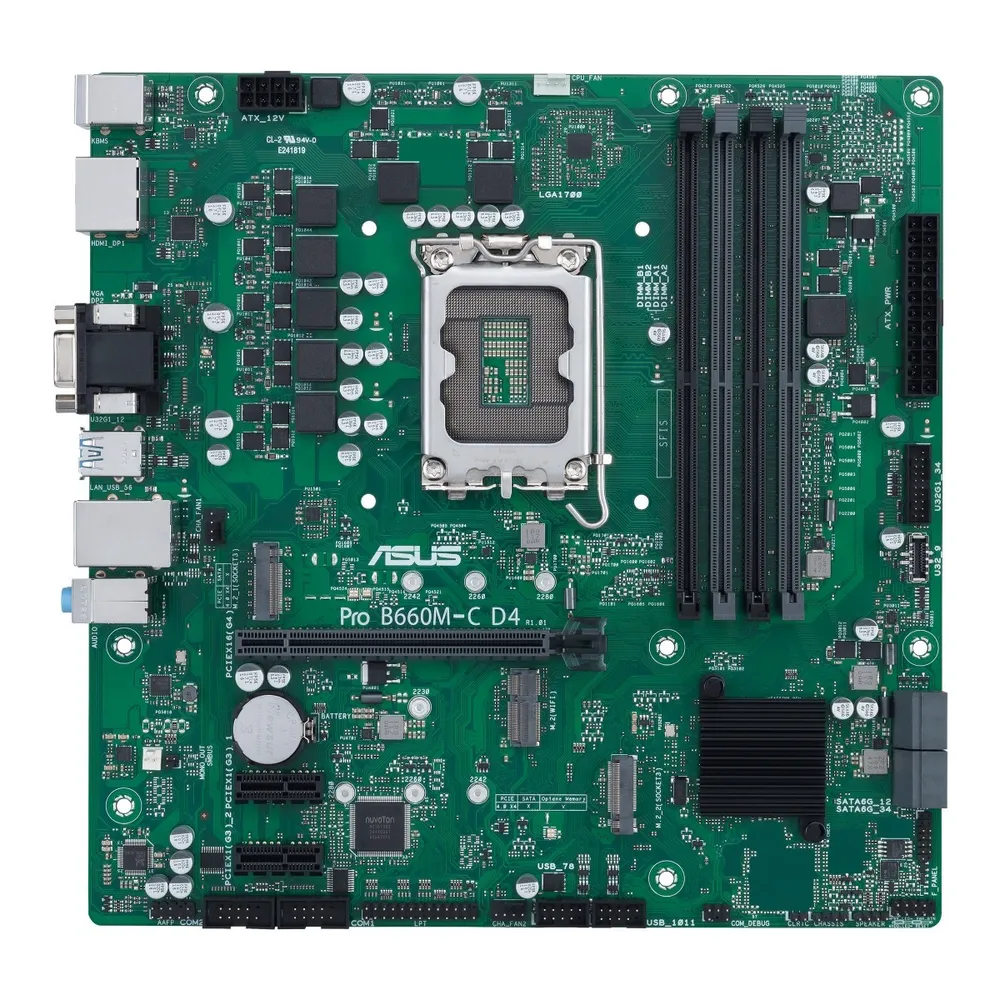ASUS PRO B660M-C D4-CSM Intel B660 LGA 1700 micro ATX 90MB19B0-M1EAYC