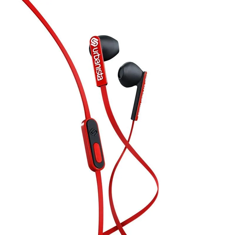 Auriculares Urbanista San Francisco com fio Jack 3.5 mm chamadas e música vermelho