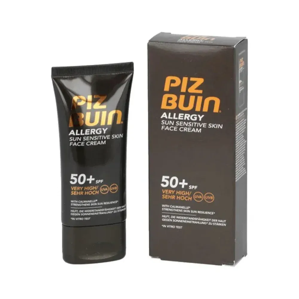 Creme Facial Para Pele Sensível Ao Sol Piz Buin FPS 50 50 ml