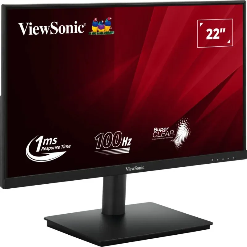 Monitor Viewsonic 22″ 1080p 100Hz VA sem cintilação e baixa luz azul HDMI VGA VESA