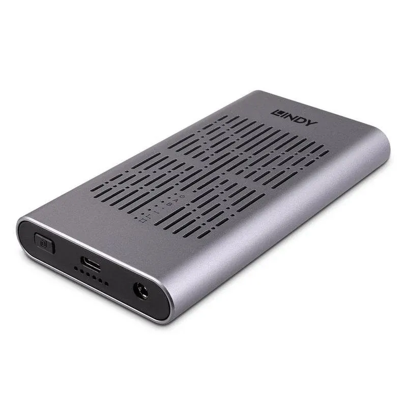 Caja PC Lindy 43382 M.2 Alumínio ABS Prateado com USB Type-C