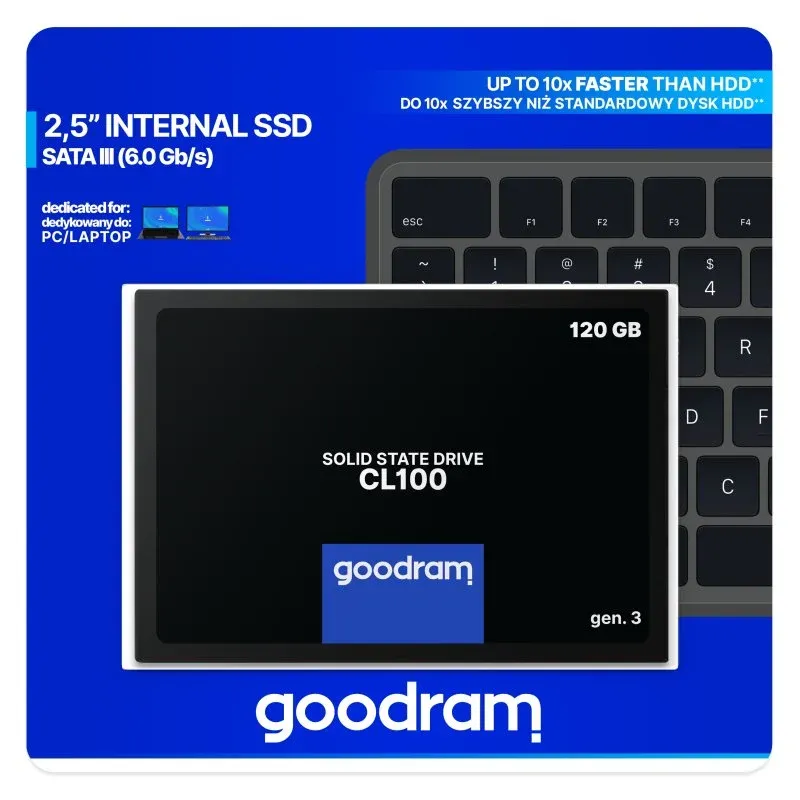 Disco SSD GoodRam CL100 Gen.3 2.5" 120GB SATA III