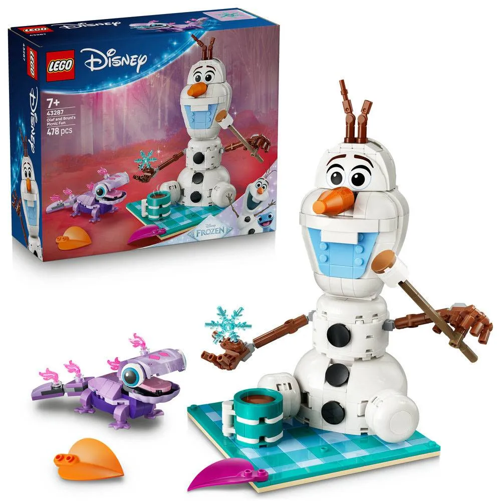LEGO Disney: Frozen Piquenique Divertido com o Olaf e Bruni | Idades 7+ | 478 Peças | Item 43287