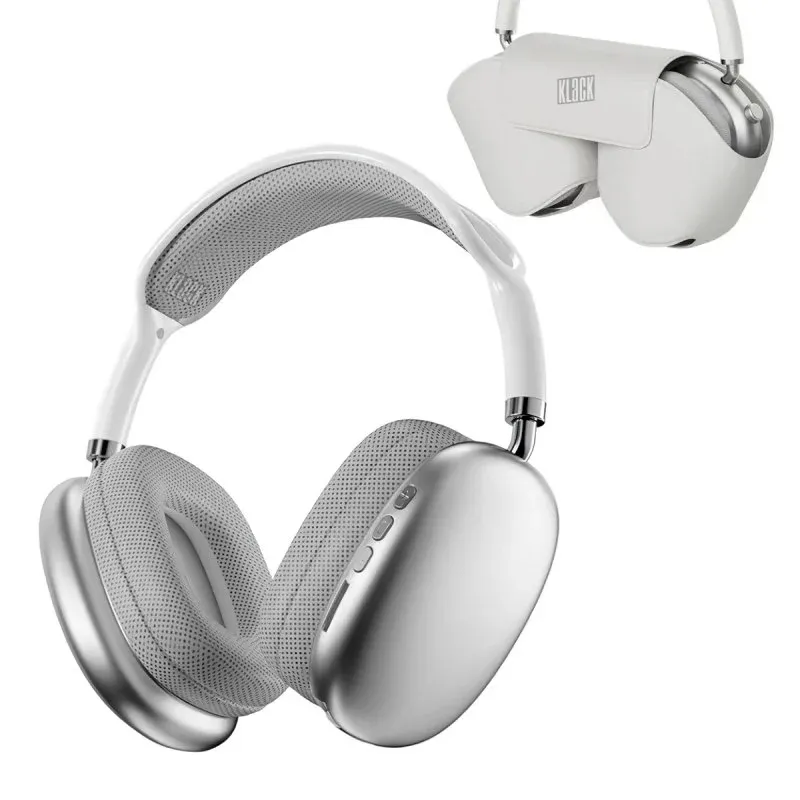 Klack Pro Max Auscultadores Sem Fios Bluetooth com Capa Brancos