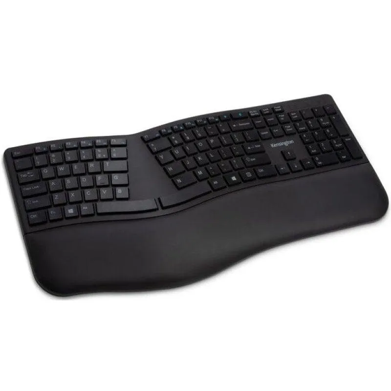 Teclado Kensington ProFit Ergo Wrlss Universal RF sem fios + USB AZERTY Preto