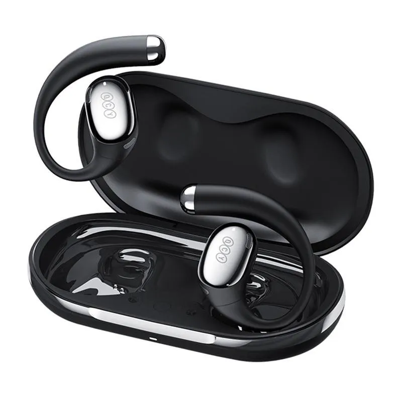 Auriculares QCY Crossky R70 sem fios Bluetooth com Cancelamento de Ruído, design aberto preto