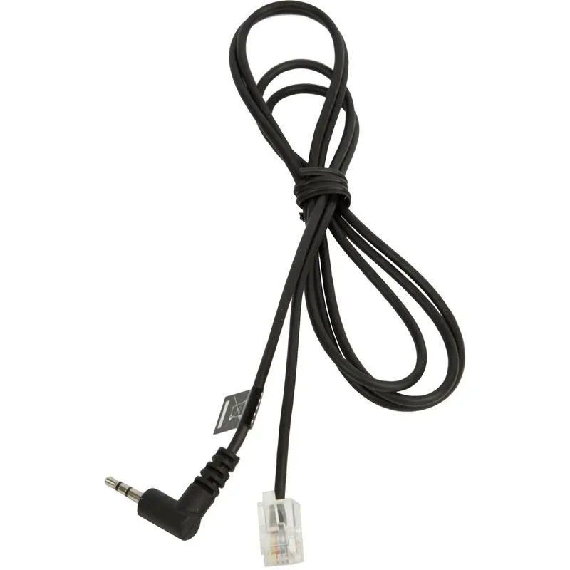 Auriculares Jabra 8800-00-75 com cabo RJ-10 para 3,5 mm para telefone fixo preto