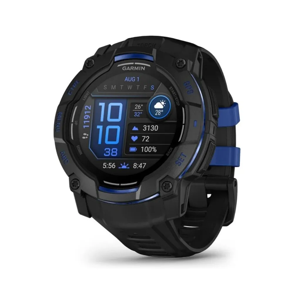 SmartWatch Garmin Instinct 3 50mm AMOLED Preto/Azul