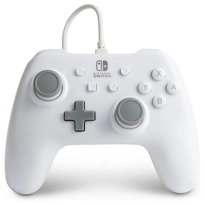 Power A Comando com Cabo Branco Fosco para Nintendo Switch
