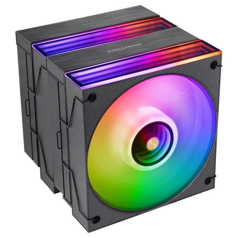 Cooler CPU Refrigeração a Ar Mars Gaming Socket Intel LGA/AMD Dual Tower MCPU-X26 ARGB
