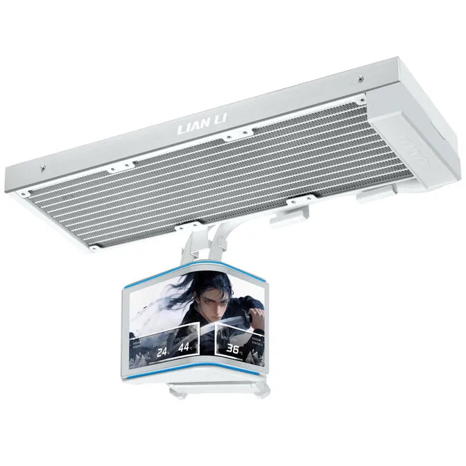 Water Cooler CPU AIO Lian Li HydroShift II OLED Curved 360 Branco - 360mm S/Ventoinhas